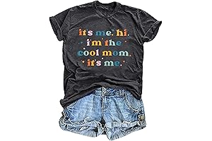 Mom Shirts for Women It's Me, Hi, I'm The Cool Mom,It's Me...