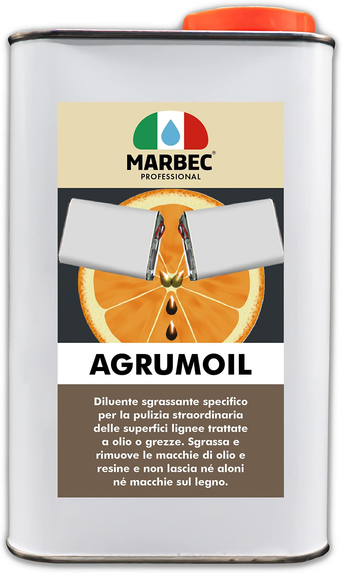 Marbec - AGRUMOIL 1LT | Degreasing Diluent with d-limonene for Wood