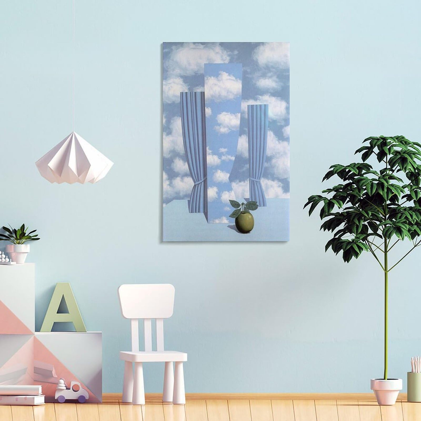 Amazon.co.jp: René Magritteルネ・マグリット《美しい世界》ポスター