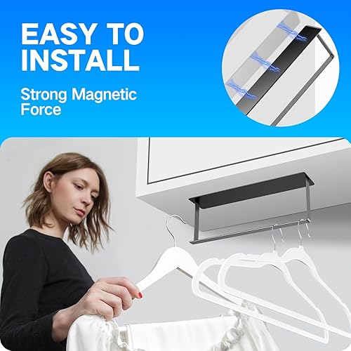 Miniatura 4 de LECTRUS Potente organizador magnético apilador, fácil de instalar para secadora y lavadora, soporte de suspensión que ahorra espacio para tu cuarto