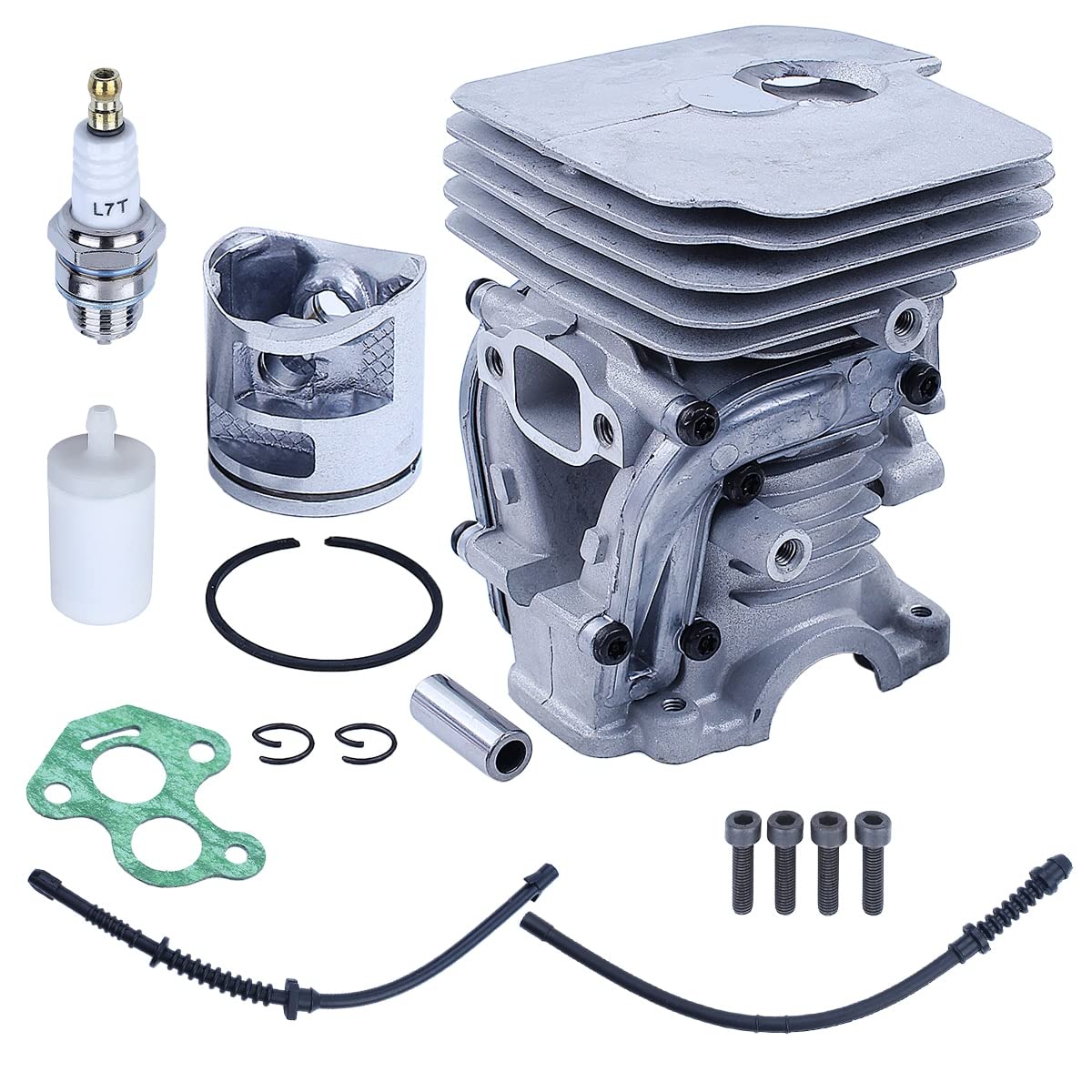 ENGINERUN 41MM Piston Piston Ring Kit - Compatible with Husqvarna 435 435E 440e 440 E Chainsaw OEM 502625002 502625007 ENGINERUN 41MM Piston Piston Ring Kit - Compatible with Husqvarna 435 435E 440e 440 E Chainsaw OEM 502625002 502625007