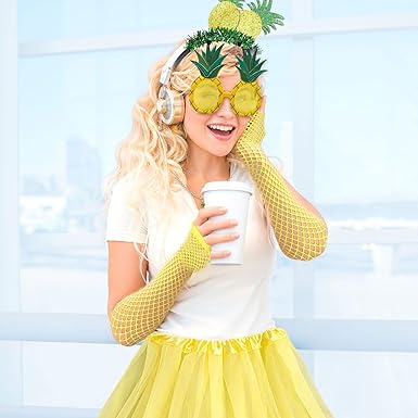 Ananaskostuum Voor Dames - Complete Set Met 6 Accessoires Voor Carnaval En Feest