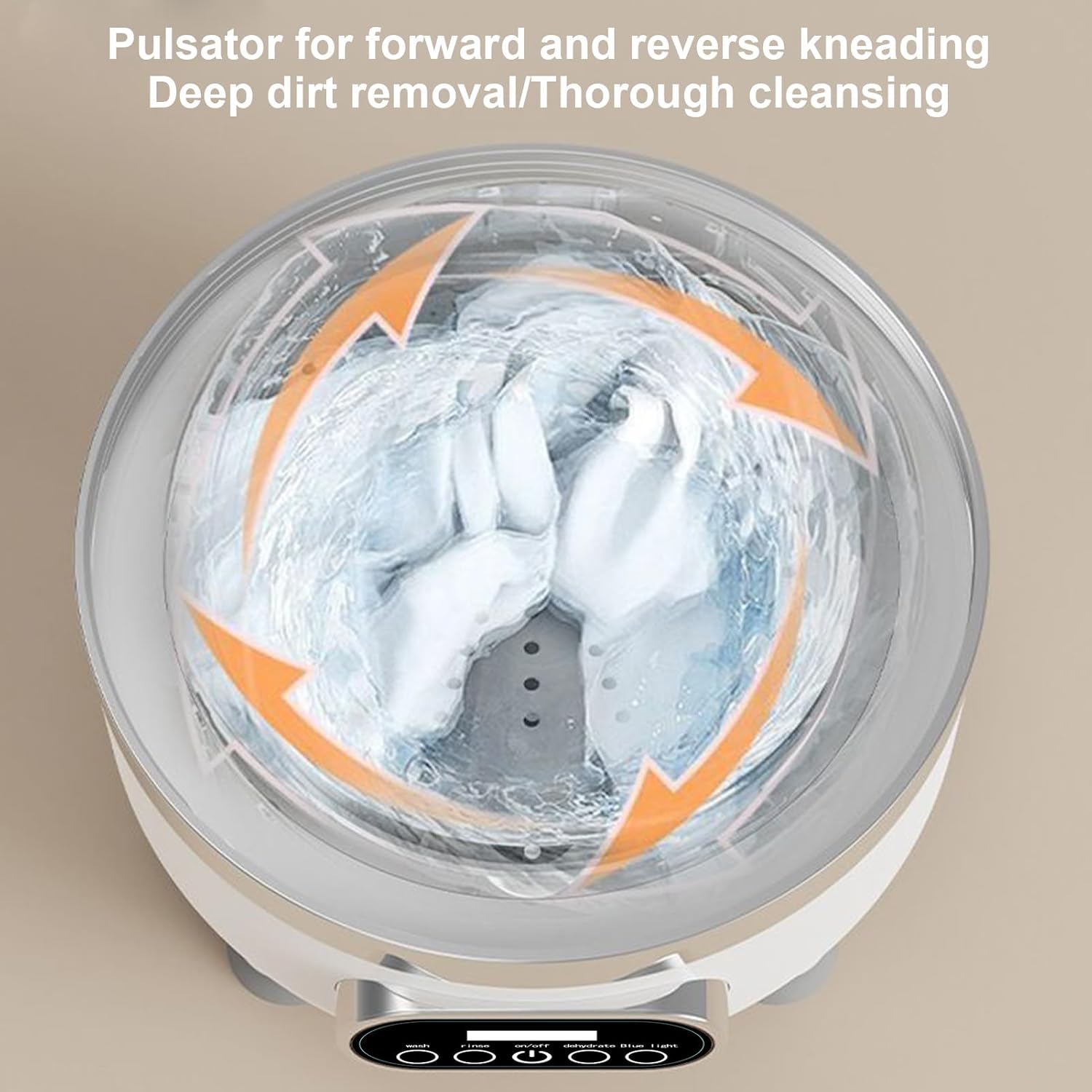 Portable Washing Machine - 3-Mode with Rotate Basket, Small Washing Machine for Underwear with Compact Design, Ideal for Travel Camping Bathroom, Clothes Socks T-Shirt, Underpants Laundry Use