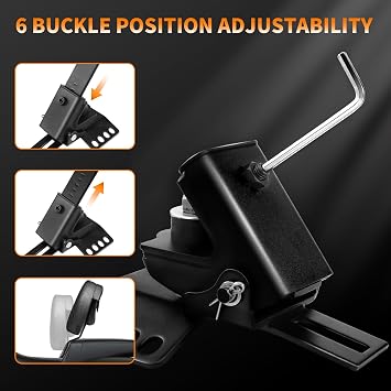 Adjustable Plug-in Motorcycle Front Driver Seat Rider Backrest Pad Custom Mounting Kit Compatible with Harley Touring Models Street Glide Road King Electra Glide Road Glide 1997-2026