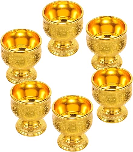 Mobestech Taza de cáliz de agua para ofrendas de agua, copa de agua bendita, copa de vino de adoración de Buda, copa de vino de 1.0 fl oz, copa de