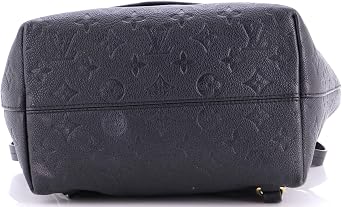 Pre-Loved Montsouris NM Backpack Monogram Empreinte Leather PM, Black