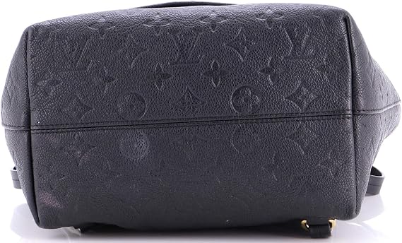 Pre-Loved Montsouris NM Backpack Monogram Empreinte Leather PM, Black