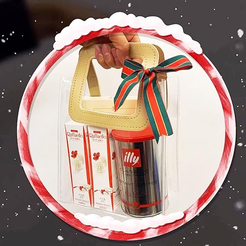 Miniatura 7 de Bolsa de regalo transparente con asa, 8 bolsas de regalo de PVC transparente, bolsas de regalo reutilizables resistentes para fiestas de novia, baby