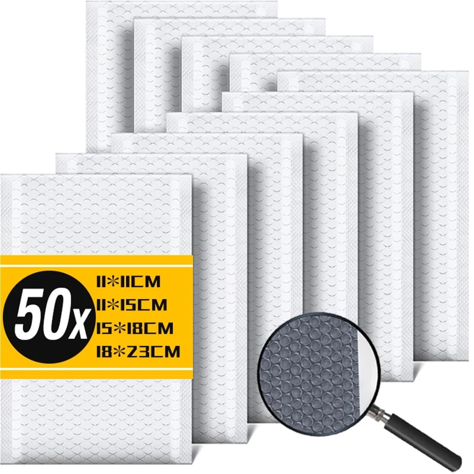 Busta postale impermeabile con bolle d'aria, pacchetti di spedizione, buste postali, buste postali autosigillanti, sacchetti for imballaggio da 11 cm, 15 cm, 23 cm(15x18cm 20Pcs)