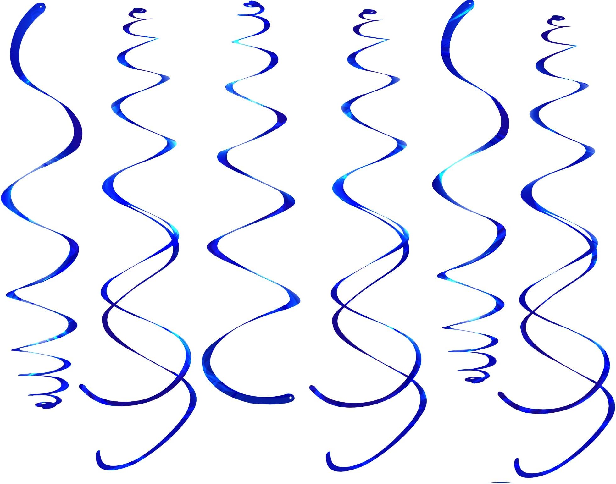 Silver Swirls Decorations Hanging Swirl Decorations 36 pcs