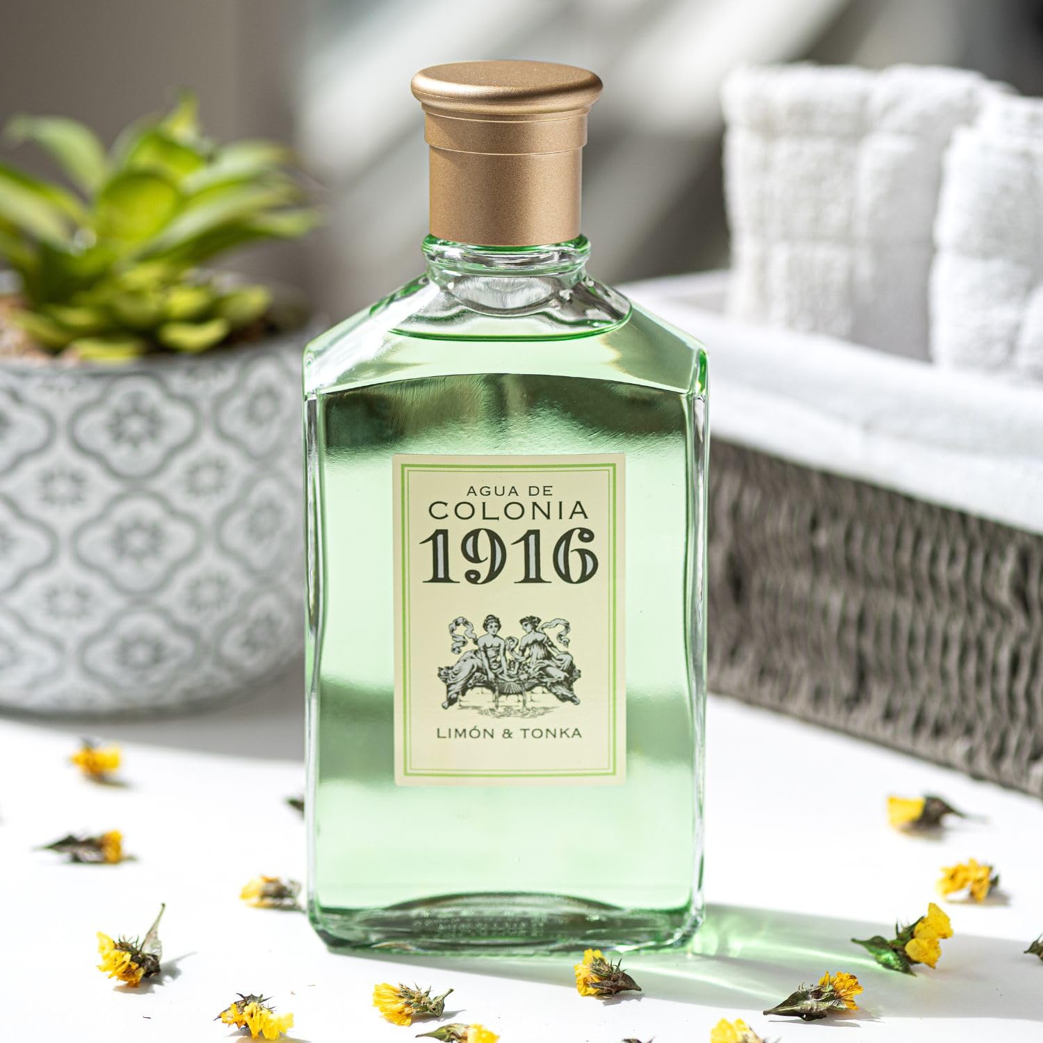 1916 - Limón & Tonka 400 ml, Agua de Colonia Hombre y Mujer, Perfume Unisex, Eau de Toilette Masculina y Femenina, Fragancia Fresca, Cítrica y Delicada, Aroma de Larga Duración