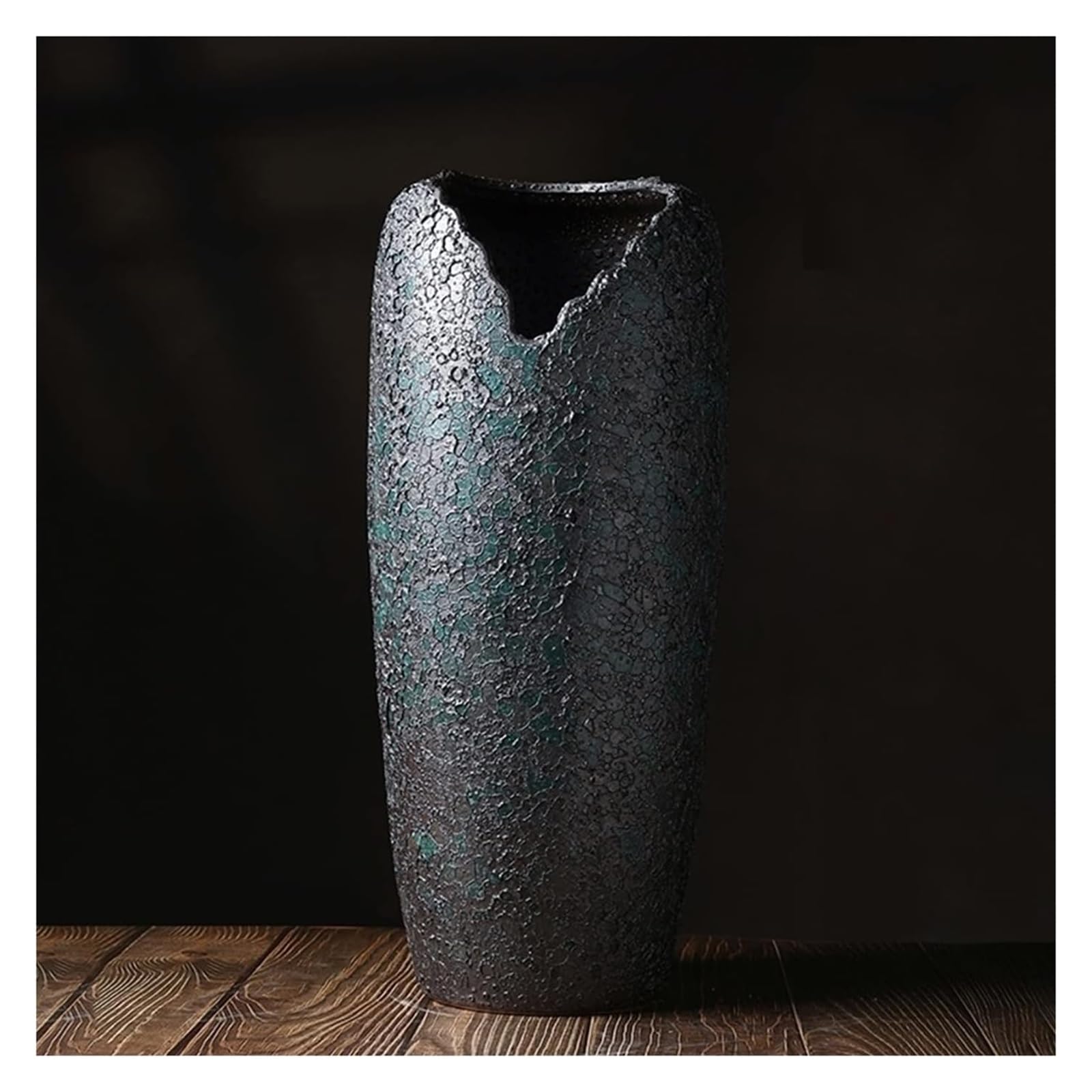 asdchZen Vase Flower Vase Floor Ceramic Vase Office Outdoor Large Vintage Vase Dried Flower Arrangements For Bedroom Living Room Ornaments Vases,50x18cm
