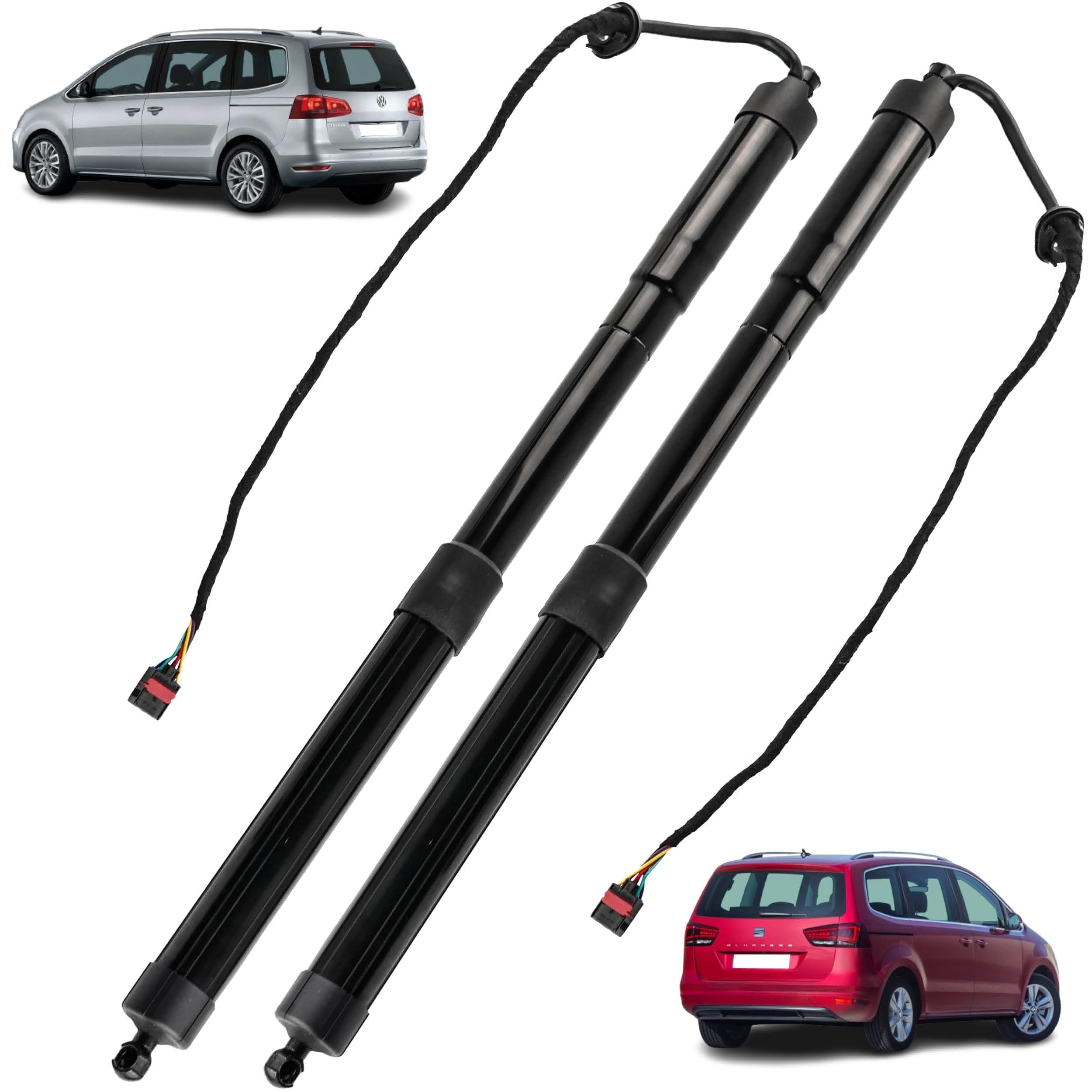 2 pistoncini portellone compatibili per Sharan 2 e Alhambra 2 (2010-2022). AMMORTIZZATORI PORTELLONE ELETTRICI. 7N0827851, 7N0827711