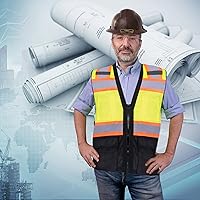 Vista 7 de ProtectX - Casco duro de ala completa, Cascos De Construcción para mayor seguridad, suspensión de trinquete ajustable de 6 puntos, cumple