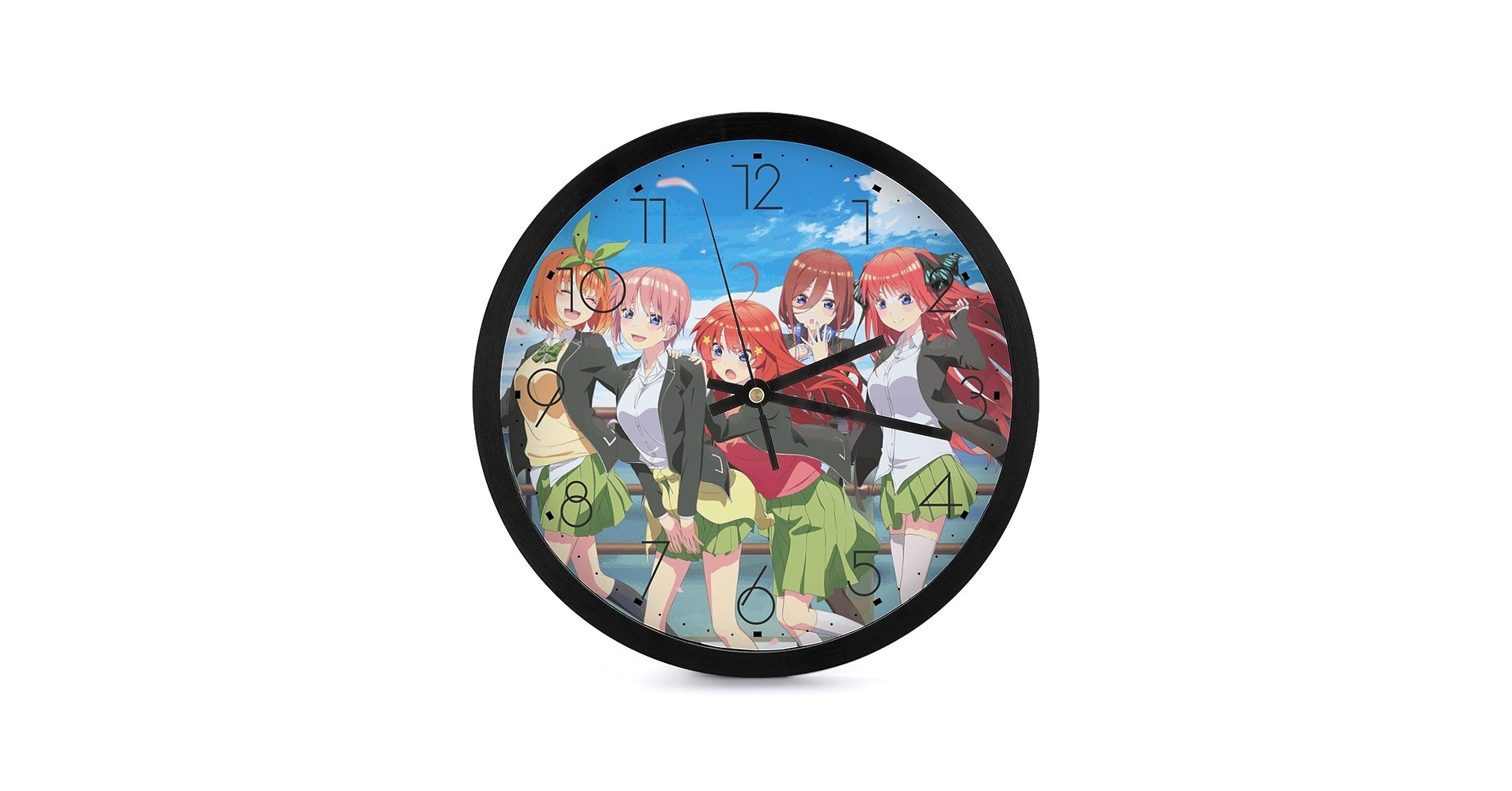 五等分の花嫁 壁掛け時計　テキスタイルパネルクロック キャンバスボード ED 五等分の花嫁 壁掛け時計 テキスタイルパネルクロック