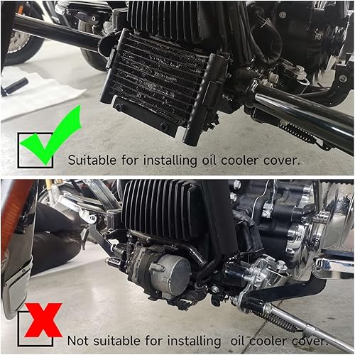Miniatura 9 de TCT-MOTORPARTS Cubierta de enfriador de aceite de precisión para Harley 2017-2023 Electra Glides Road Glides Road Kings Street Glides y Freewheeler