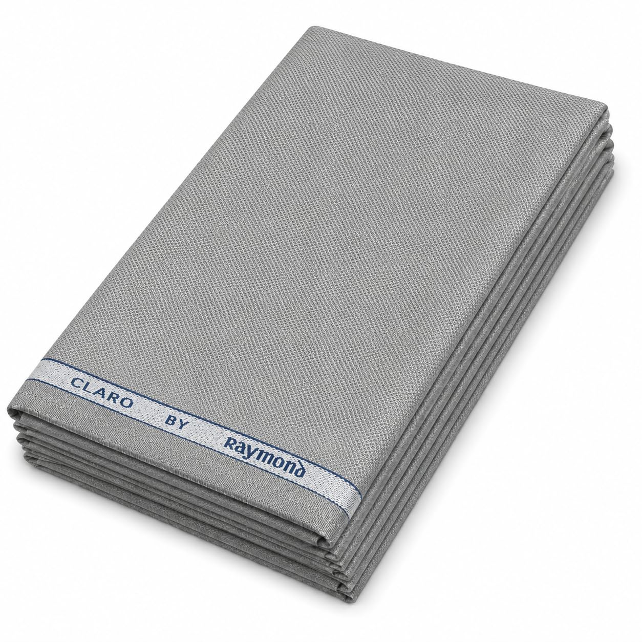 Raymond Men's Cotton Shirting Fabric Self Texture Mix Design Cut-1.70 Meter (Silver Mesh)-picture-30