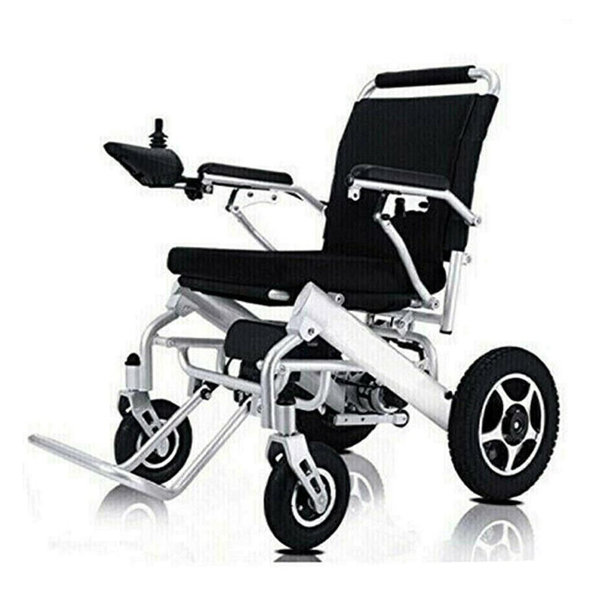 Fauteuil Roulant Léger Potable Transport Pliant Fauteuil Roulant de Voyage, Fauteuil Roulant Électrique à Manipulation Intelligente avec Batterie Longue Portée pour Personnes Âgées Handicapées