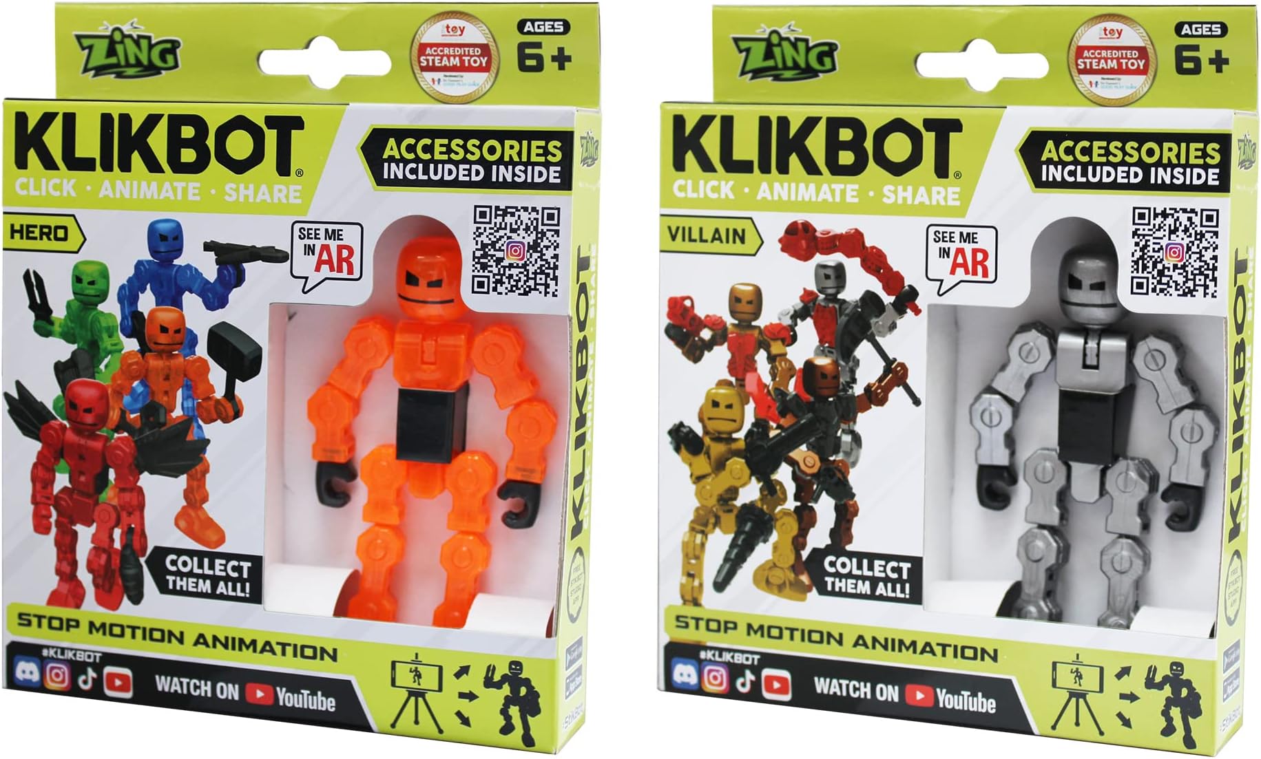KLIKBOT Hero & Villain Blind Assortment 2 Pack
