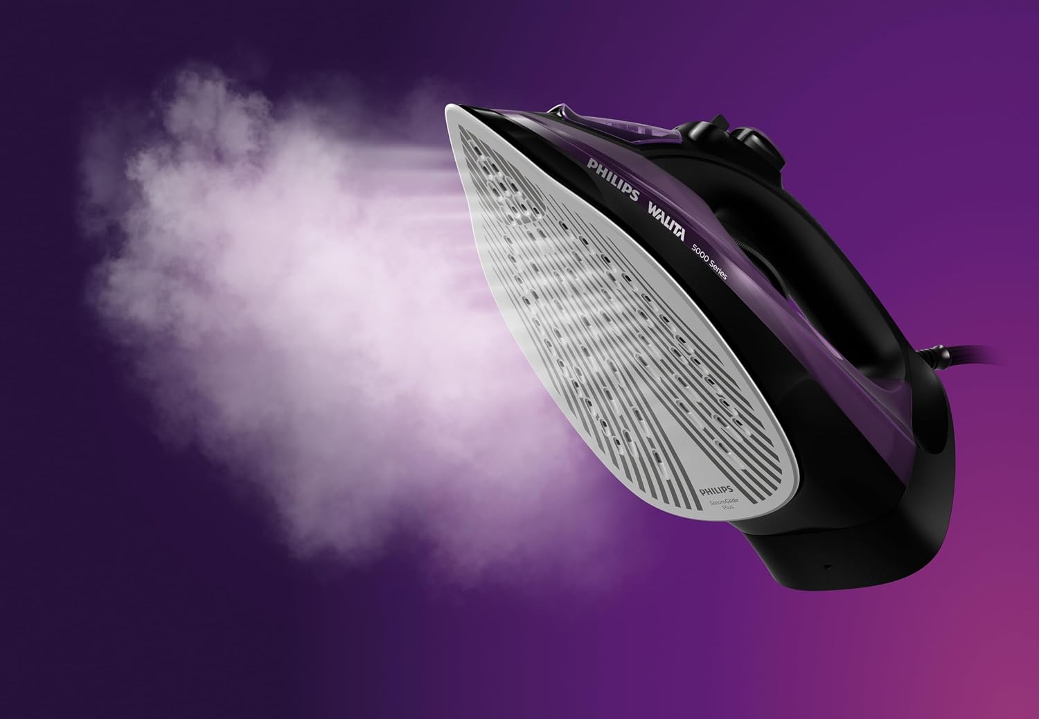 Philips Walita Roxo Ferro a Vapor Série 5000 - Vapor constante de 25 g/min - Sistema de vapor extra de 180 g - SteamGlide Plus - 1470W (DST5030/82), 110v Philips Walita Roxo Ferro a Vapor Série 5000 - Vapor constante de 25 g/min - Sistema de vapor extra de 180 g - SteamGlide Plus - 1470W (DST5030/82), 110v