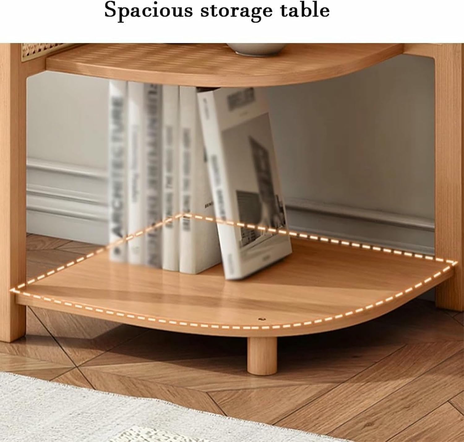 5-Tier Rattan Corner Shelf, Triangular Storage Organizer, Stylish Corner Bookshelf for Bedroom & Living Room Decor