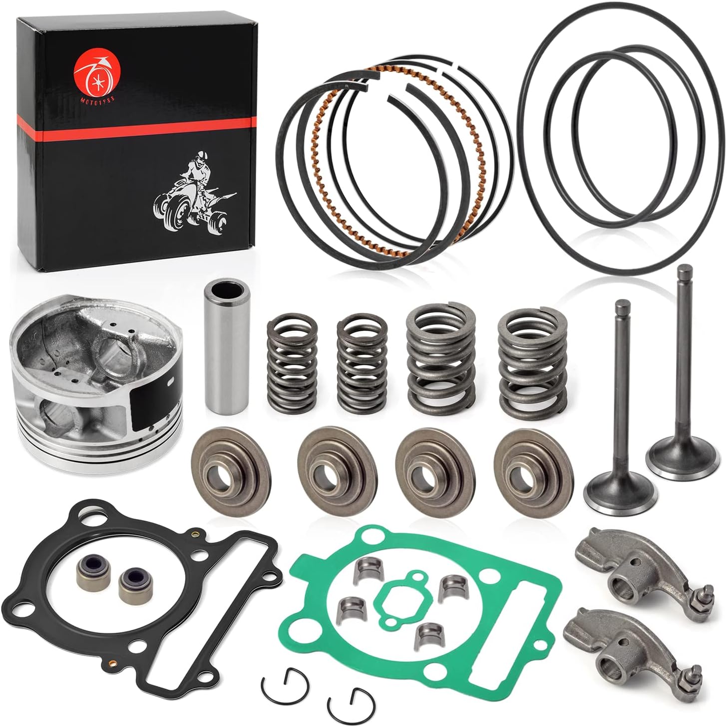 Top End Repair kit Piston + Ring & Rocker Arm Intake