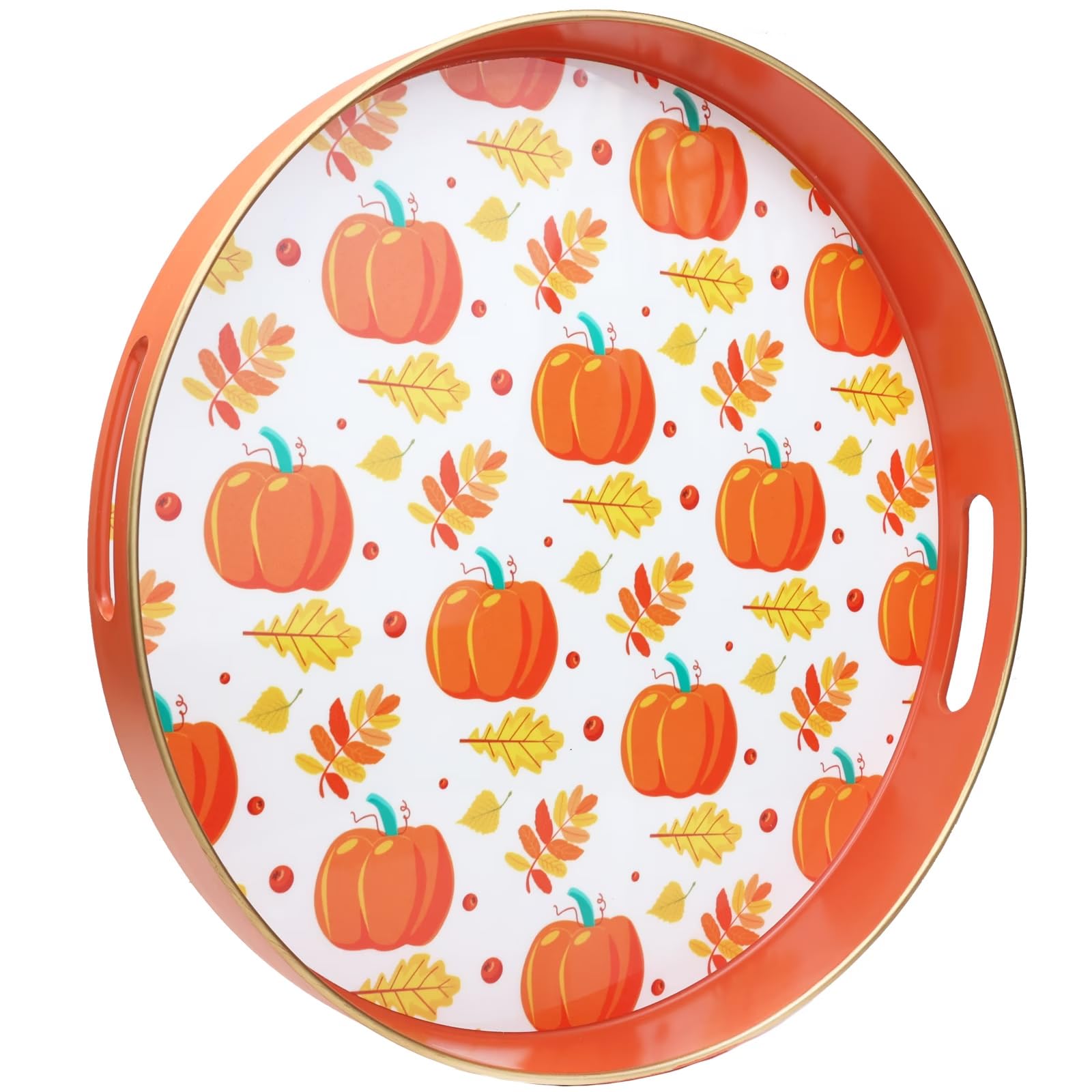 Plateau de service de Thanksgiving avec poignées ergonomiques pour éviter les chutes de vaisselle