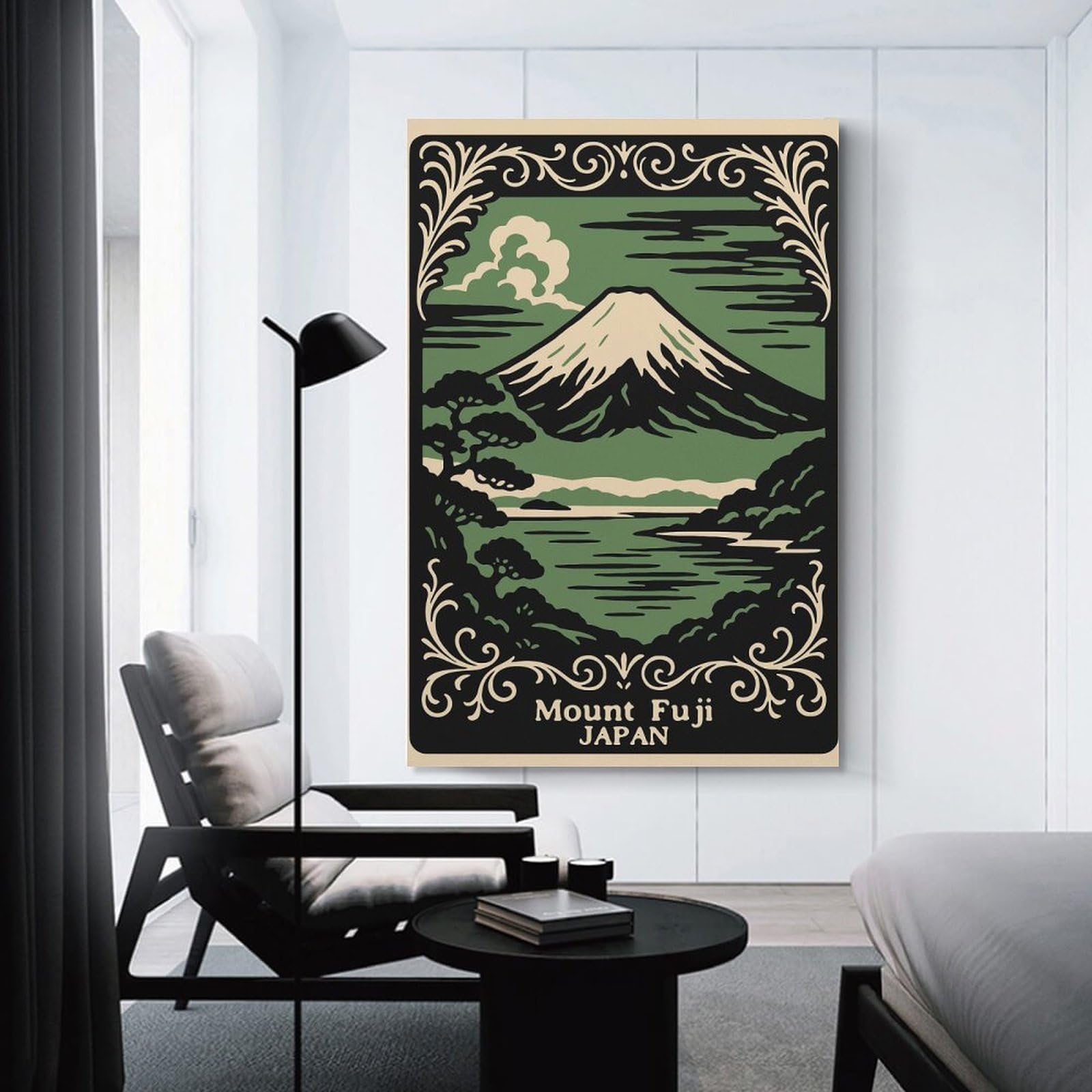 Junmoney Mount Fuji Japan Art Print Hanging Wall Art 24x36inch(60x90cm), for Feature Walls in Flats Or Modern Rooms, Home Wall Art for Statement Displays