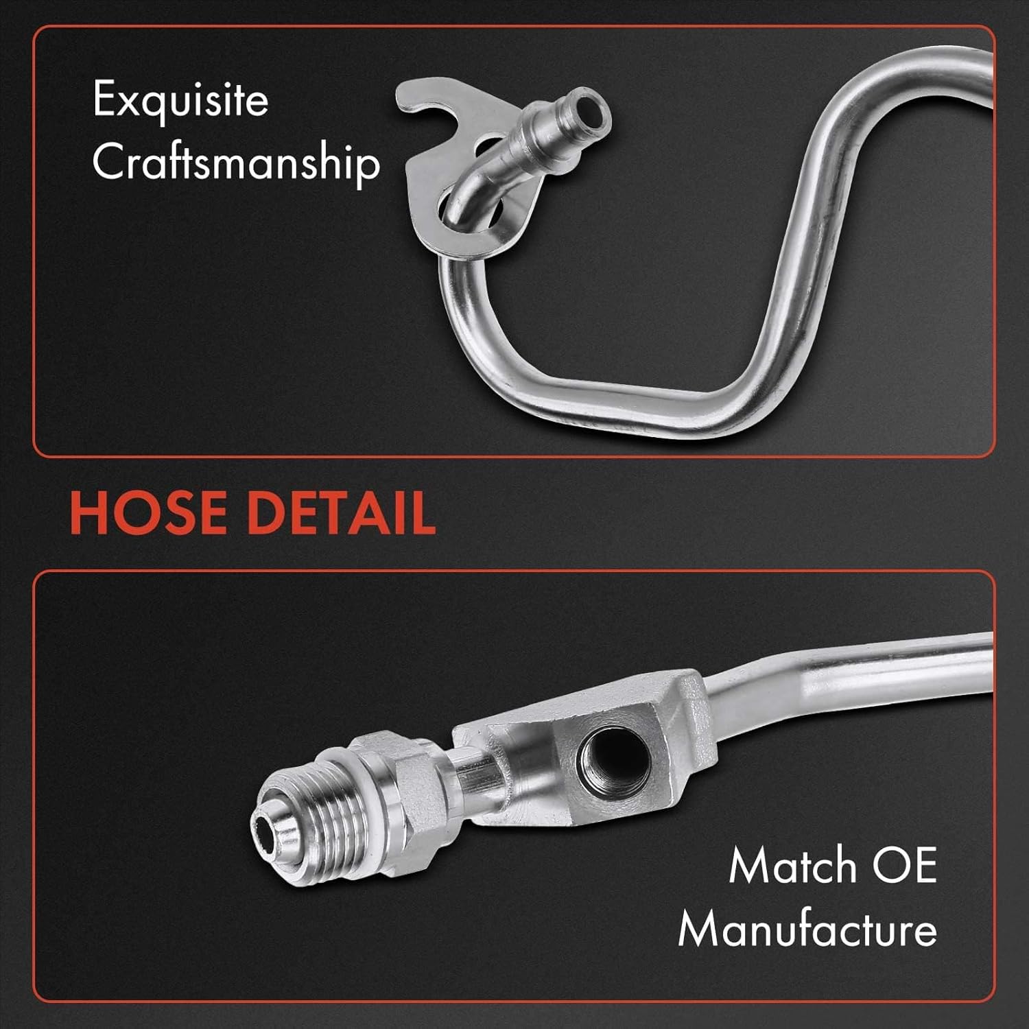 A-Premium Power Steering Pressure Hose Line Assembly Compatible with Ford Focus 2008 2009 2010, 2.0L, with O-ring, Pump to Rack/Gear