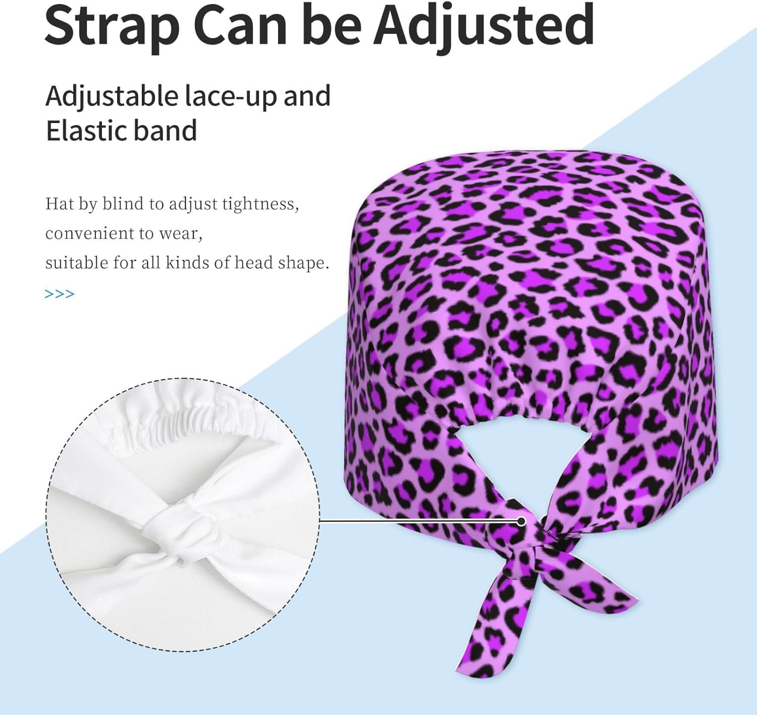 Working Cap Scrub Cap with Sweatband Adjustable Unisex Men Women Tie Back Hat Nurse Surgical Caps - Image 4