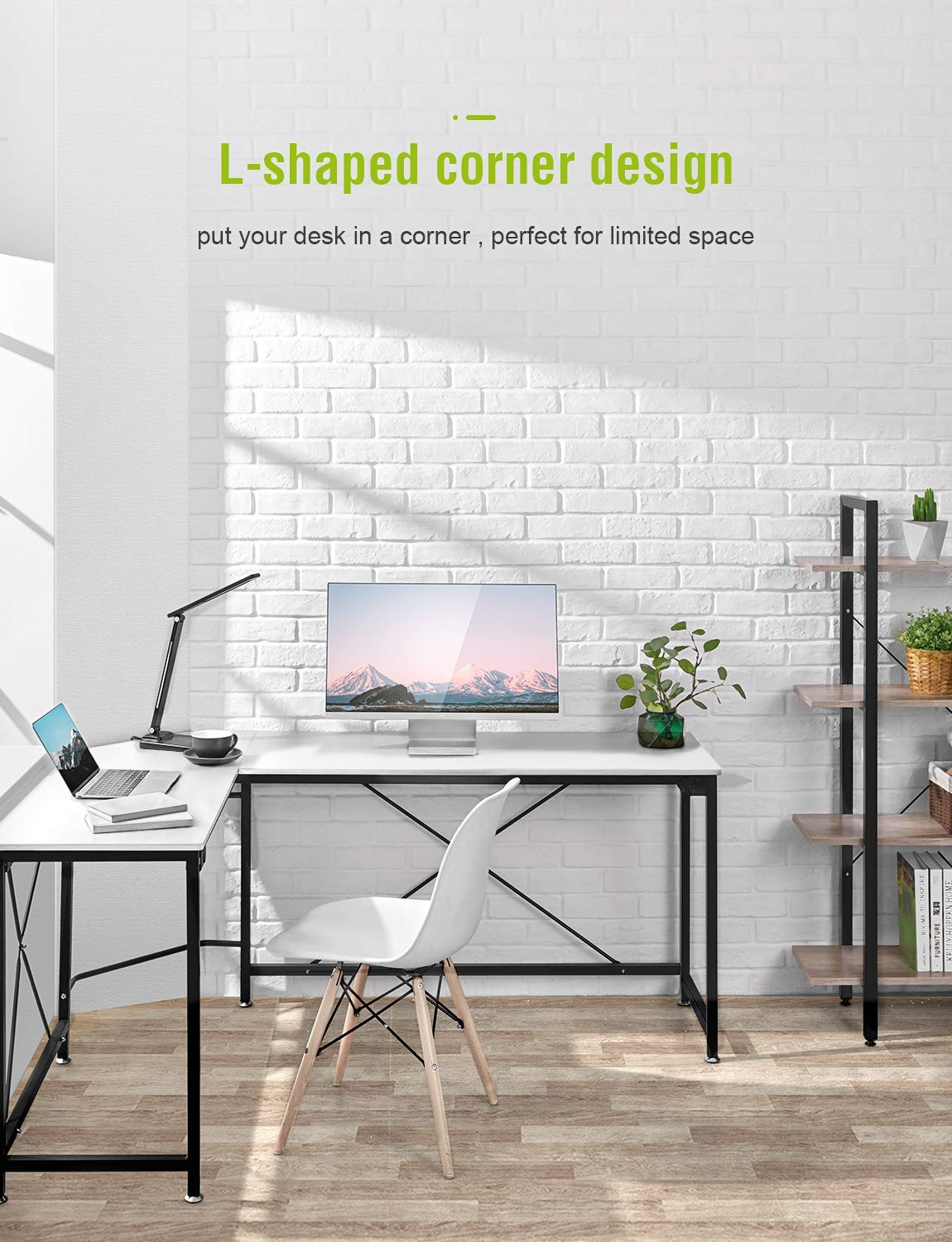 Buy AuAg 66” L Shaped Desk Modern Computer Table PC Laptop Study