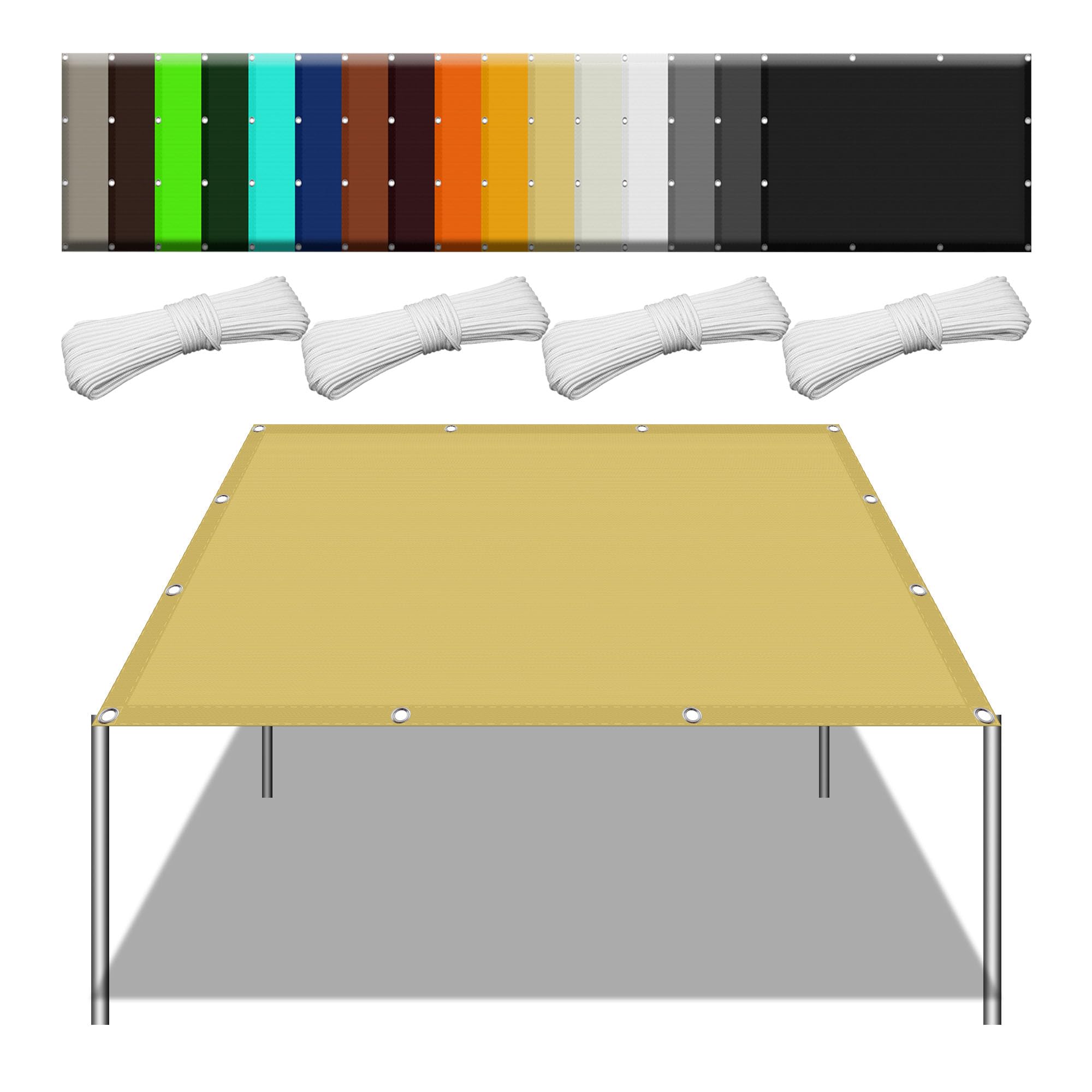 Toile solaire imperméable anti-UV 2.1x2.2m grand confort pour balcon et terrasse