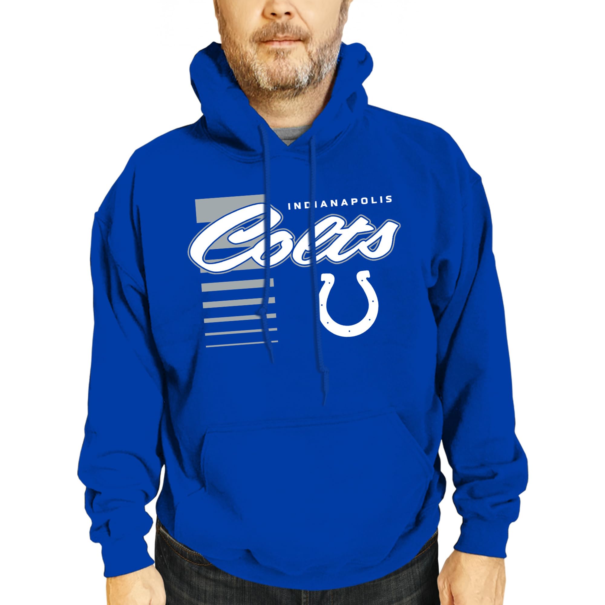 Team Fan Apparel NFL Adult Unisex Retro Script Ultra Soft Fleece Hooded Sweatshirt, Officially Licensed Football Performance