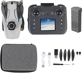 Pyhodi Drone Quadcoptère Portable avec Appareil Photo, EIS, Un Retour clé, Contrôle de L'application, 6 Canaux, écran LCD, Bras Pliables, évitement des Obstacles, Photographie