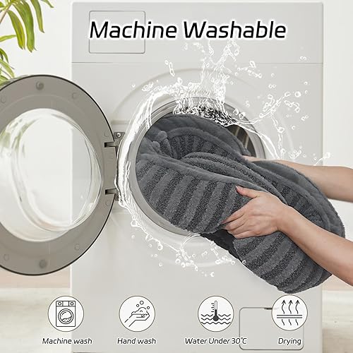 Miniatura 6 de Cama para perros de tamaño mediano, camas grandes lavables para gatos de interior con parte inferior antideslizante, cama suave de apoyo para