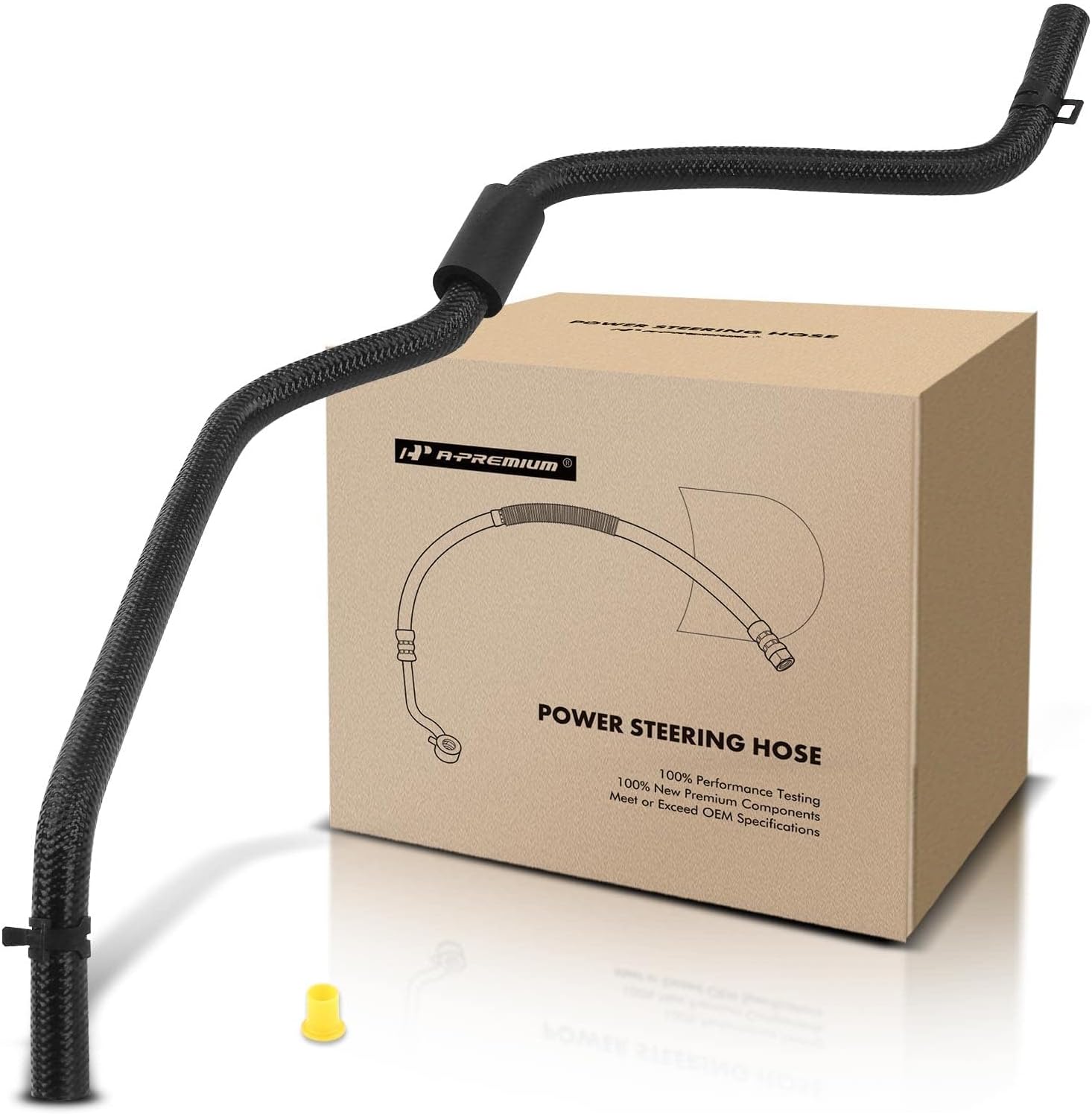 A-Premium Power Steering Return Hose Line Assembly Compatible with Hyundai Santa Fe 2007 2008 2009, 3.3L, Cooler To Reservoir