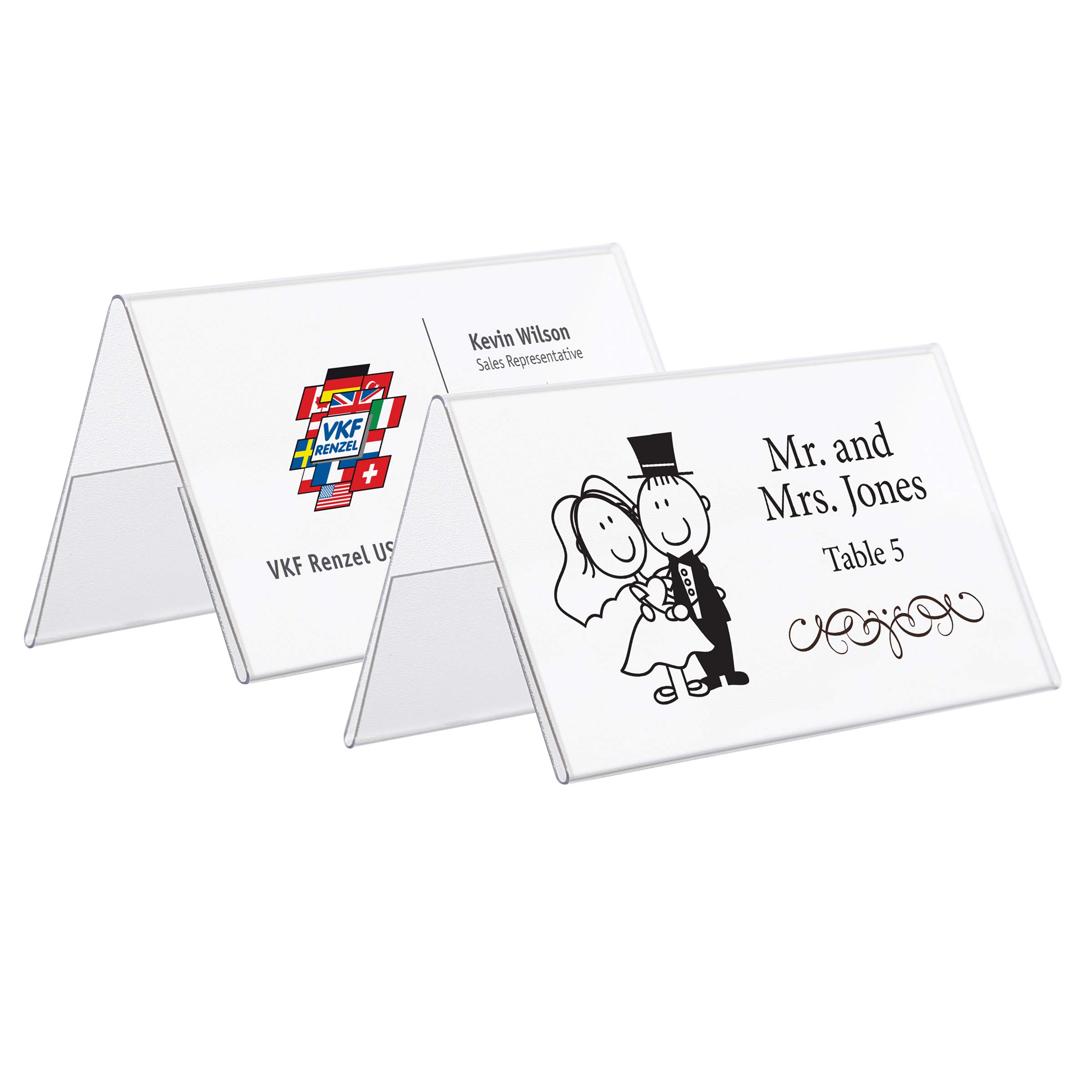 Pack Of 25 Tent Card Holders Double Sided Clear Sign Desertcart