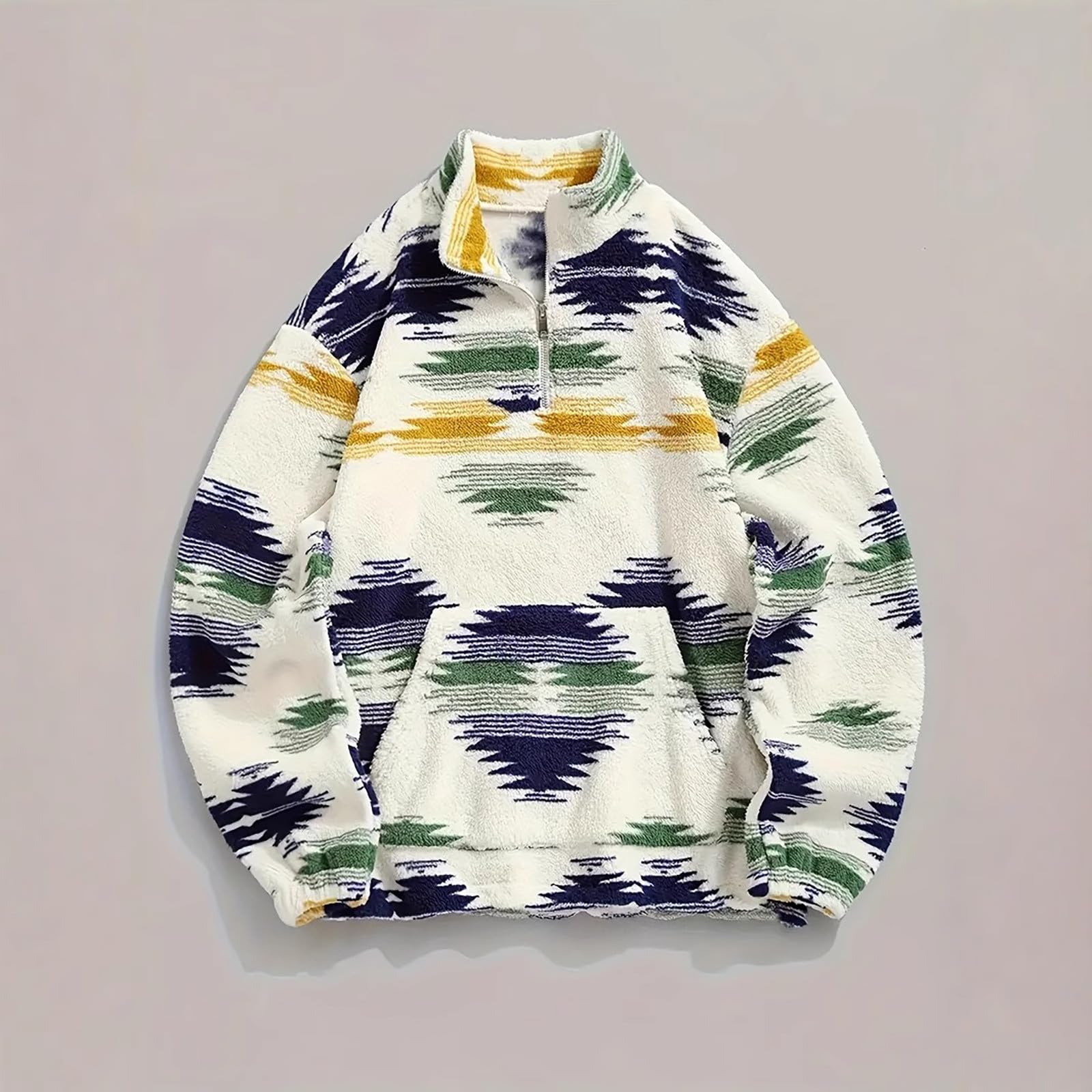 Polaire Homme sans Capuche Sweatshirt avec Poches Fleece Jacket D'extérieur Veste De Randonnée Gilet Travail Zippées Doublure Chaude