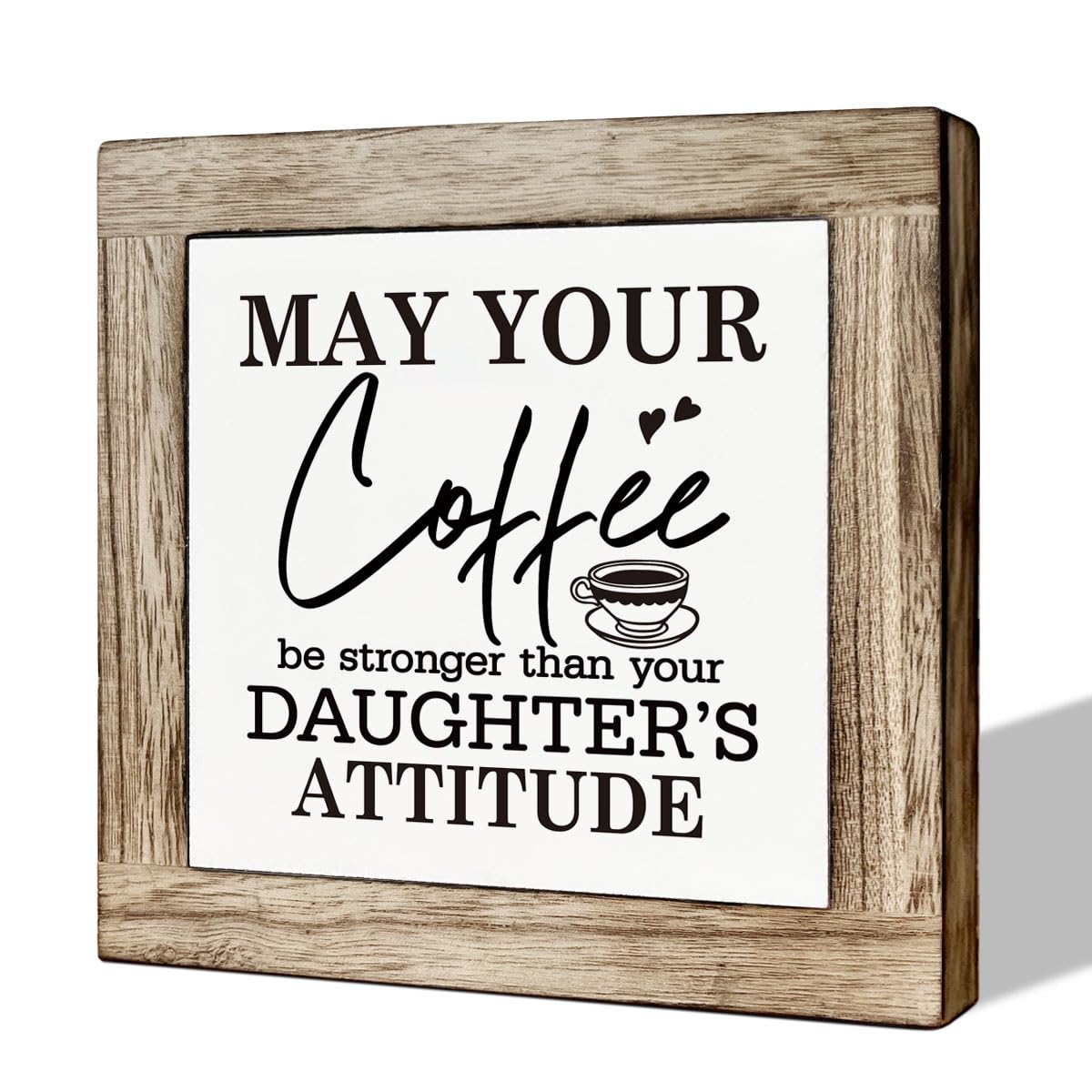 Coffee Sign, Coffee Decor Set, Wooden Box Signs for Home Decor, Farmhouse Coffee Home Decor, Coffee Lover Gift for Him Her Couple, May Your Coffee Be