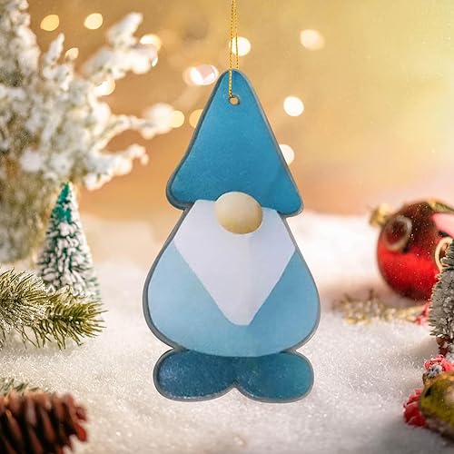 Adornos de cristal marino de Navidad costeros, hechos a mano, decoraciones colgantes para árbol de Navidad, decoración de colgantes de Navidad con