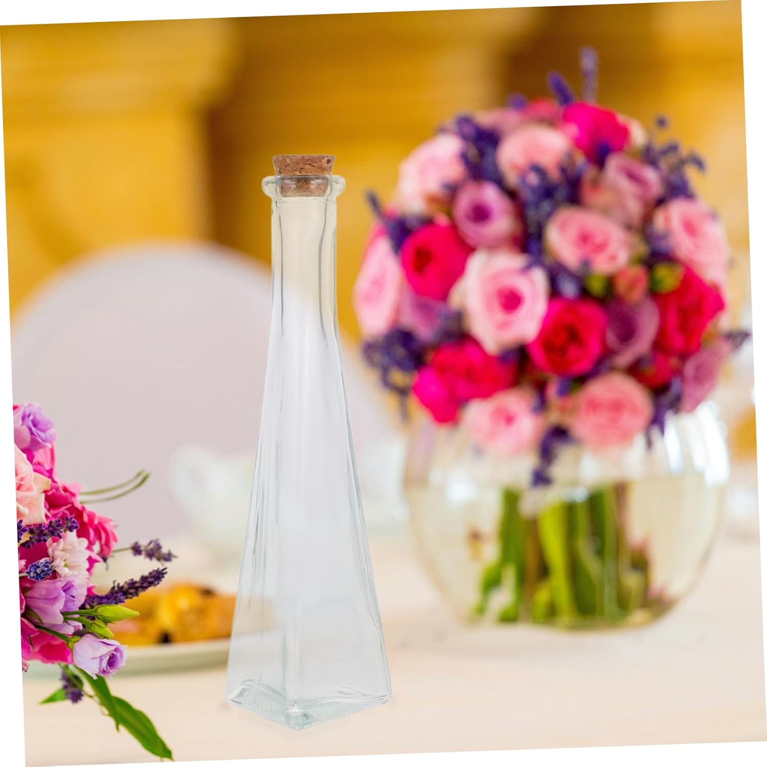 3Pcs Decorative Glass Sand Ceremony Bottles with Corks Wedding Keepsake Jar for Elegant Honeymoon and Anniversary Celebrations Symbolizing Unity and Lasting Memories