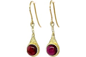 Garnet Dangle Earrings: A Touch of Victorian Elegance