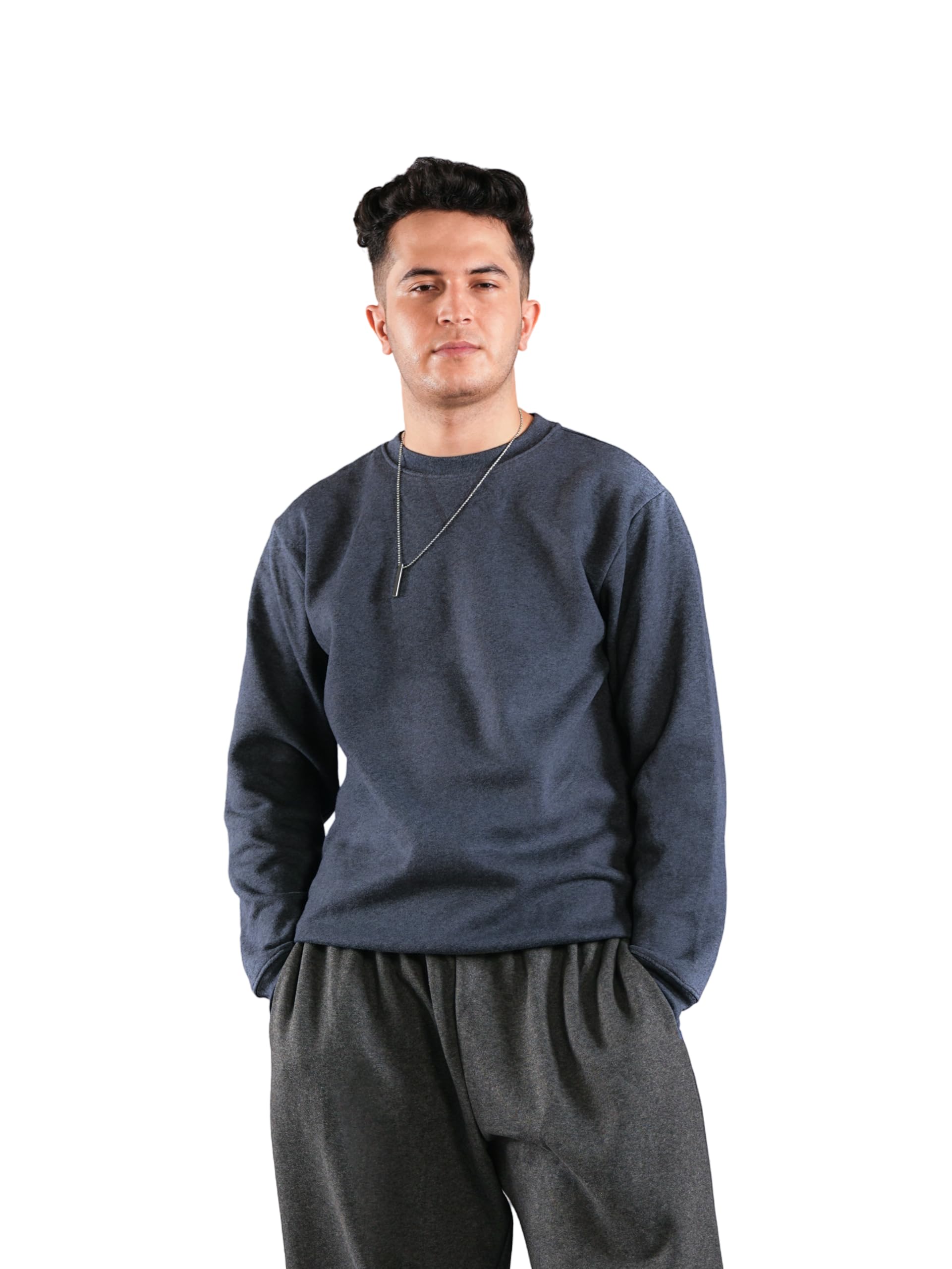 NIMBLE Blue Full Sleeve Relaxed Fit Men's Sweatshirt | Cozy and Casual for Everyday Wear-image-15