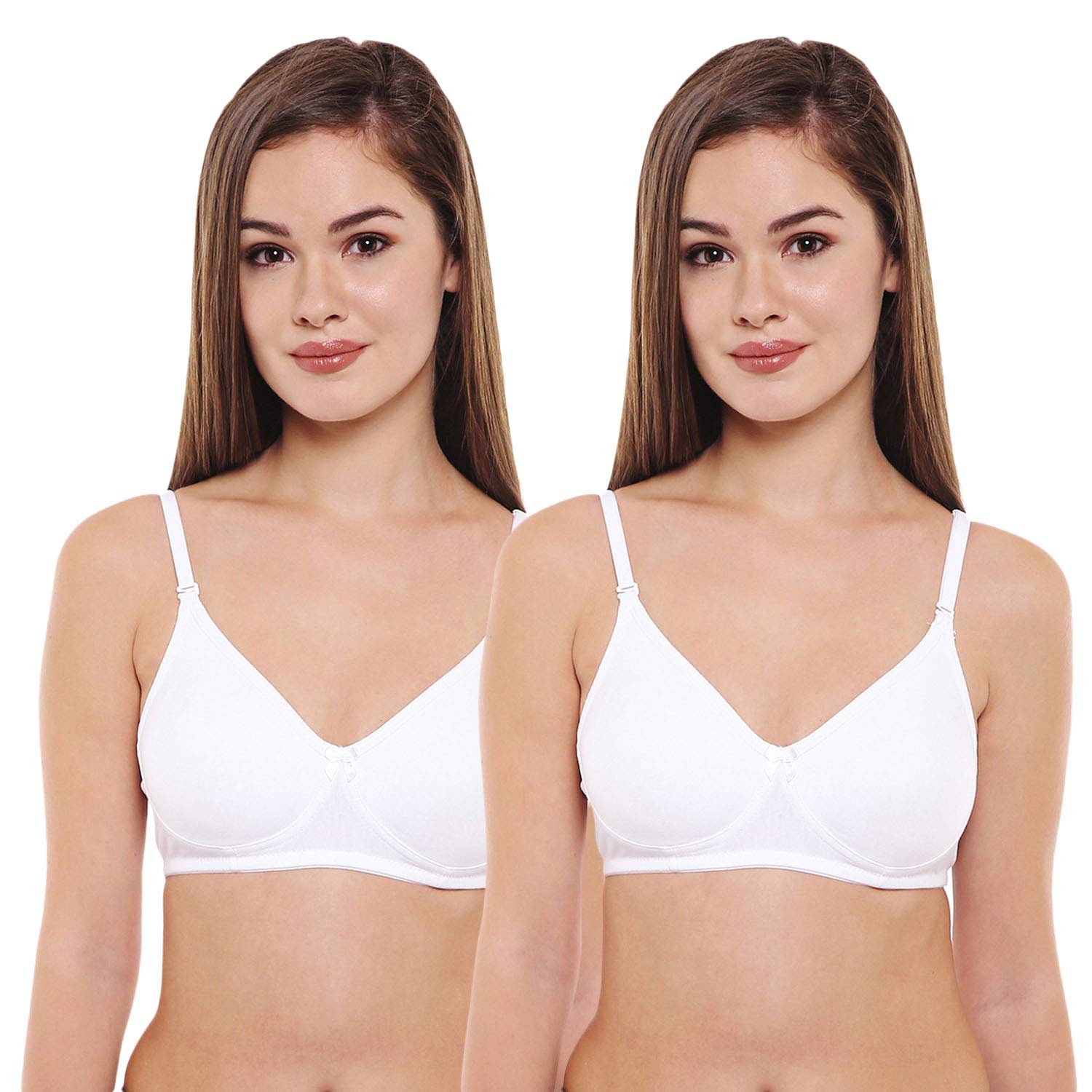 bodycare Women's Cotton Non-Padded Wire Free Regular Bra (6525W_2PCS-32B_Multicolor_32)-picture-19