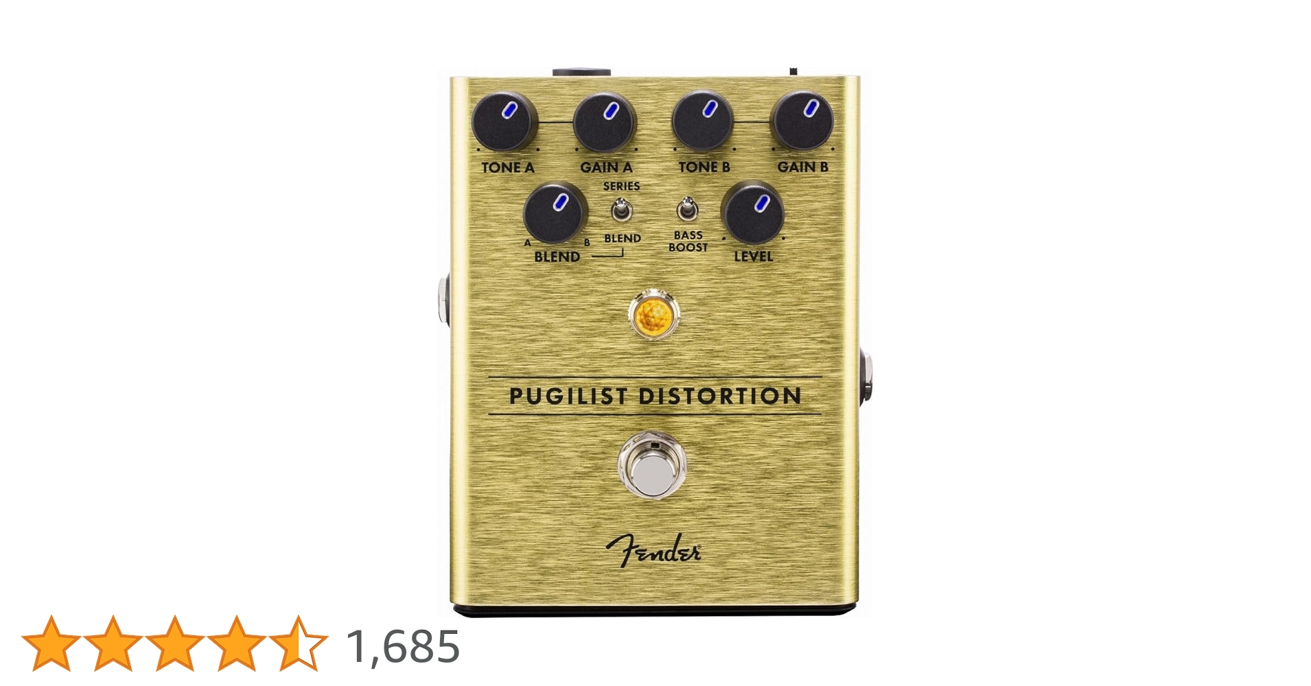 Amazon | Fender エフェクター Pugilist Distortion Pedal(電池付属