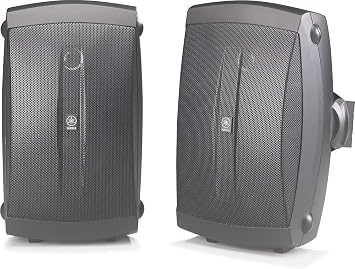 YAMAHA NS-AW150BL 2-Way Indoor / Outdoor Speakers Pair، Black - Wired