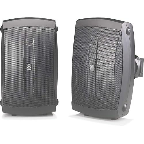 YAMAHA NS-AW150BL 2-Way Indoor/Outdoor Speakers (Pair, Black) - Wired