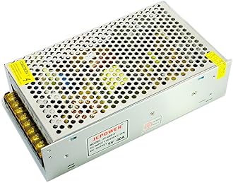 AC100-240V to DC5V40A Max200W Suit Switching Power Supply Device Transformer Adapter Converter for LED Strip/String/LED Matrix,CCTV Camera,Security System,Radio,Cats