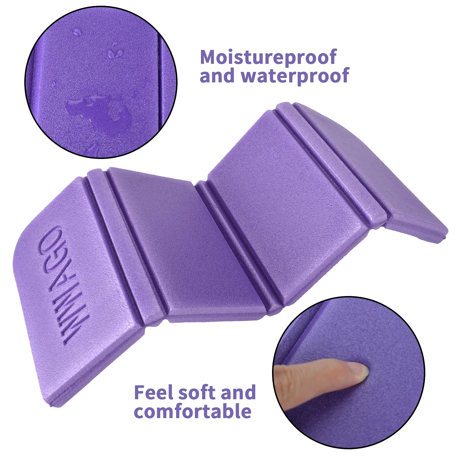 Aibaobao Camping Cushion Seat 4pcs Insulated Folding Foam Sit Mat