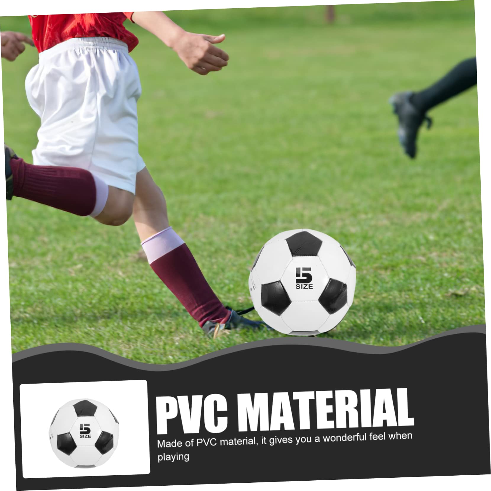 KOMBIUDA 6 Palloni da Calcio in PVC per Ragazzo Ragazza, Alta Elasticità, Resistenti all’Usura, per Allenamento e Gioco | Uso Esterno, Cucitura a Macchina, Alta Elasticità e Buona Presa per Ragazzo Ragazza